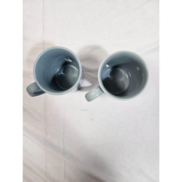 Mug Corning Coffee Cup Solid Robins Egg Blue Vintage USA Signed set of 2 - Picture 7 of 7